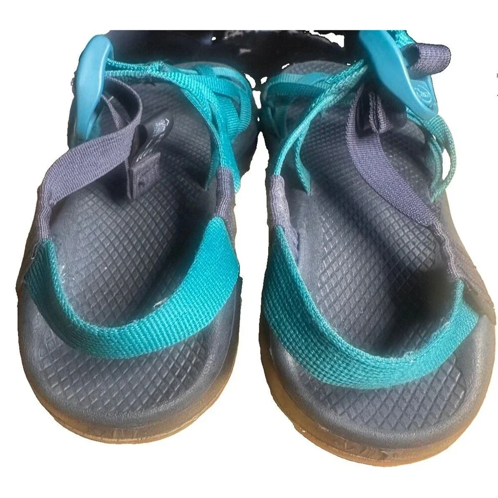 Chaco Z Cloud Women’s 7 Sport Hiking Sandals Teal Blue Adjustable Comfort Outdoo